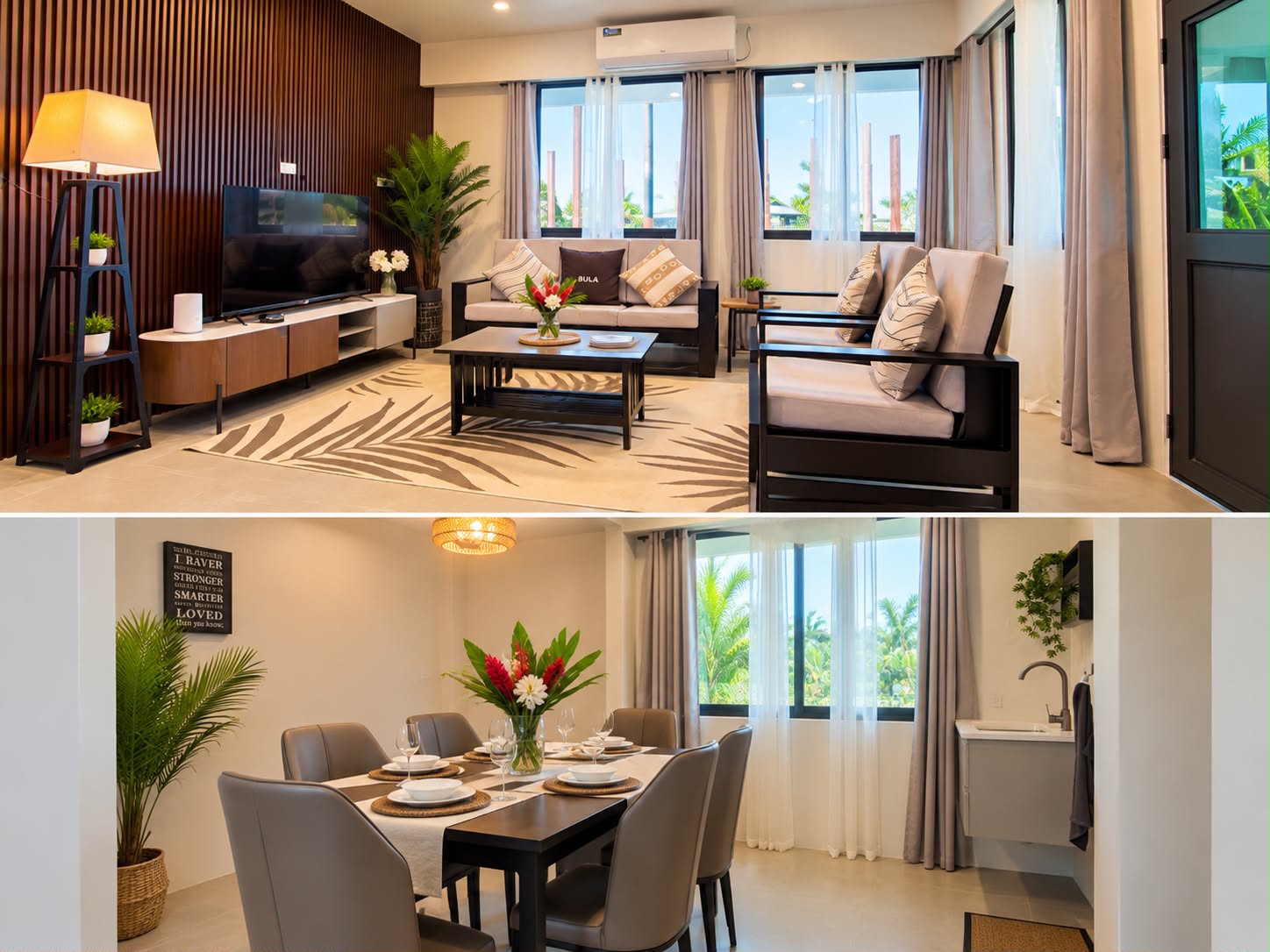 Living and dining spaces